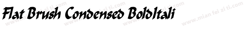 Flat Brush Condensed BoldItalic字体转换